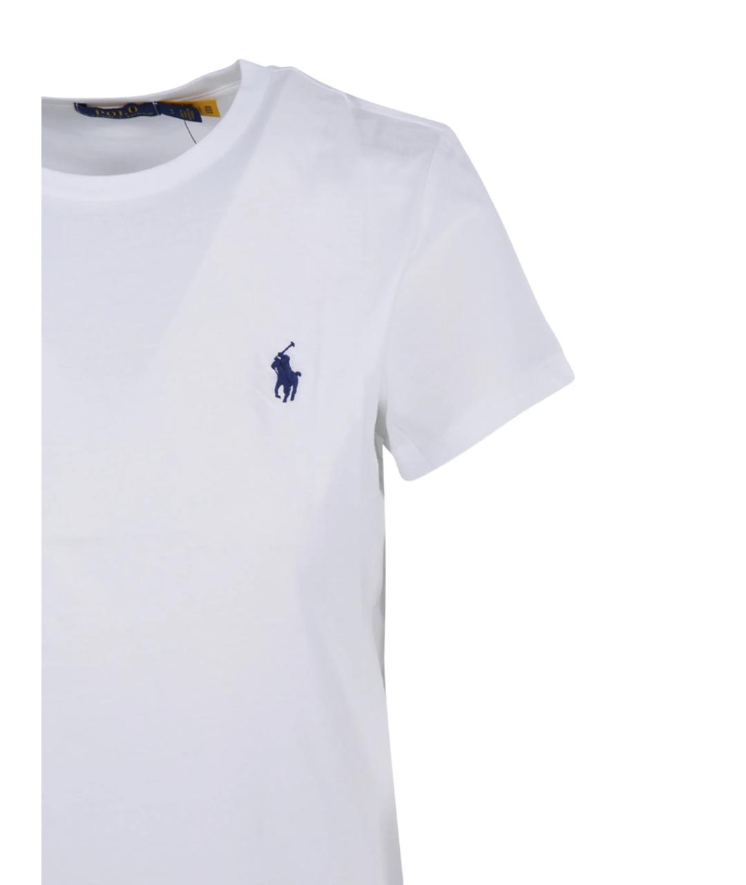 POLO RALPH LAUREN Белая хлопковая футболка, фото 4