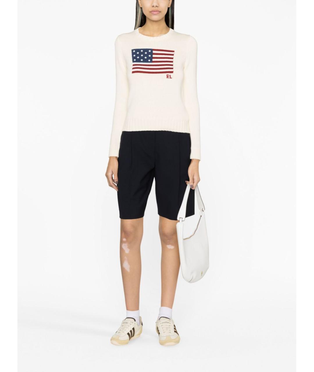POLO RALPH LAUREN Белый хлопковый джемпер / свитер, фото 2