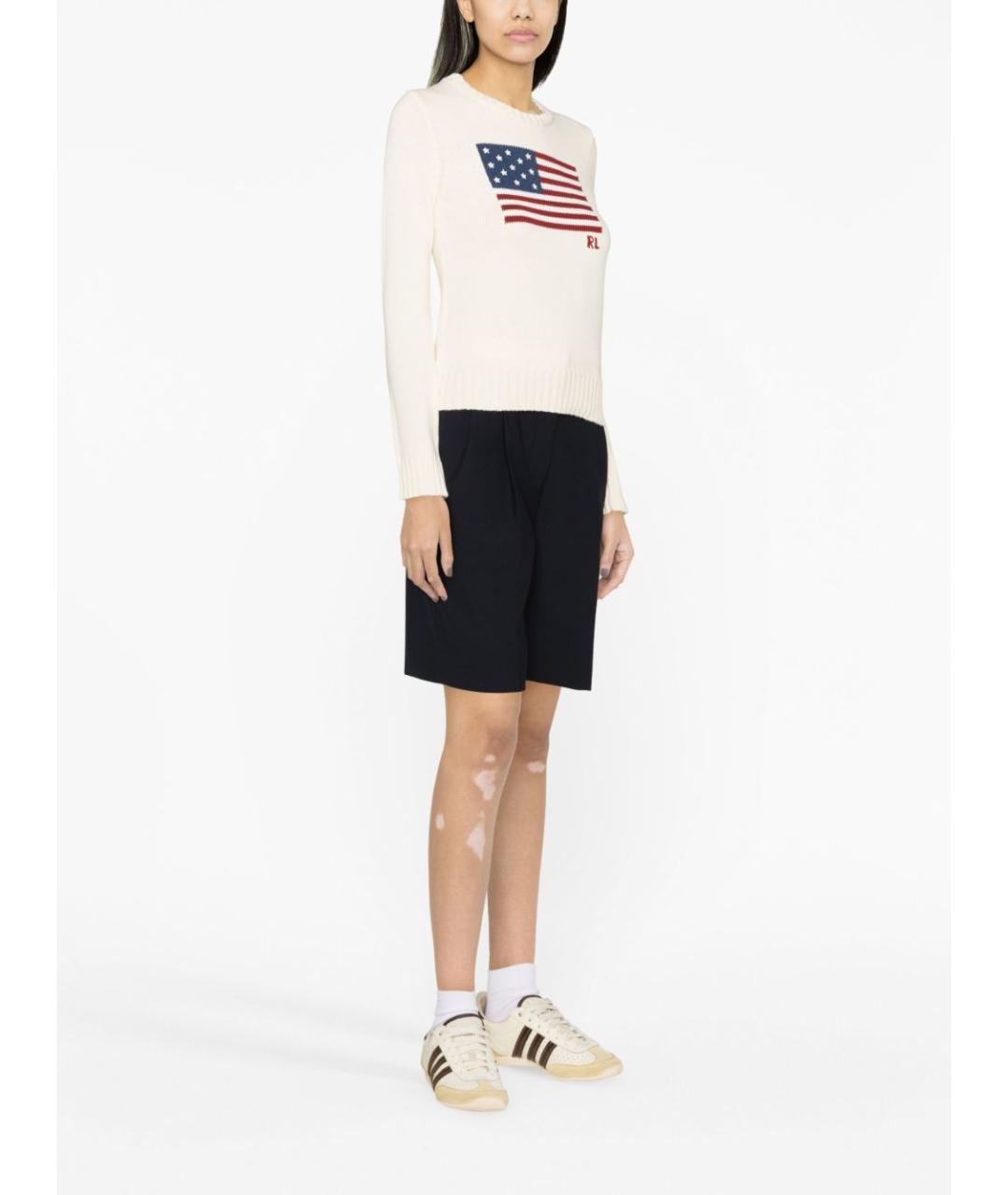 POLO RALPH LAUREN Белый хлопковый джемпер / свитер, фото 4