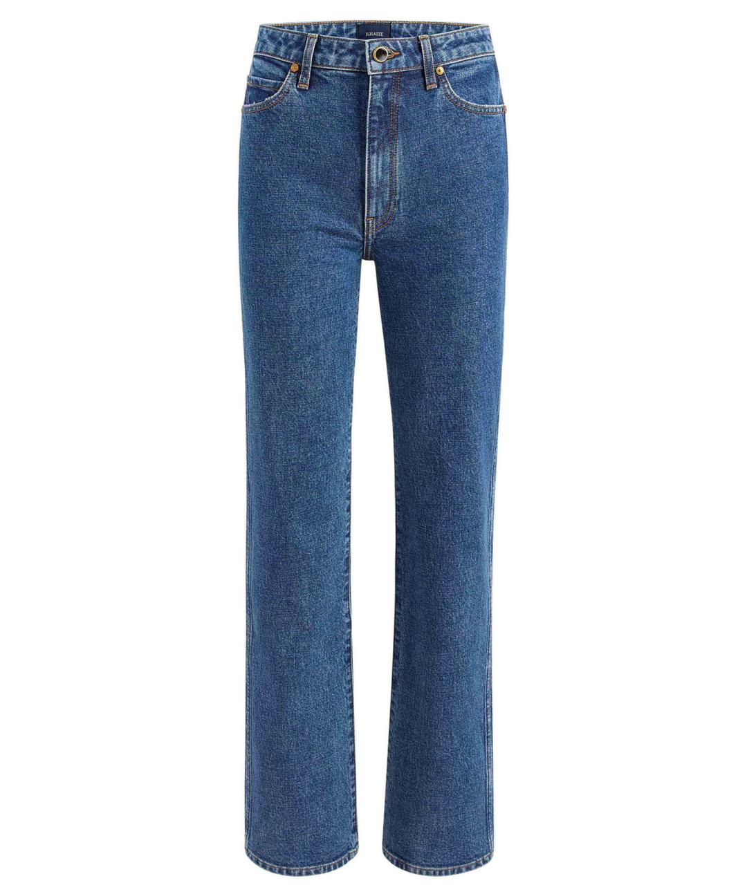KHAITE Синие хлопковые прямые джинсы, фото 1