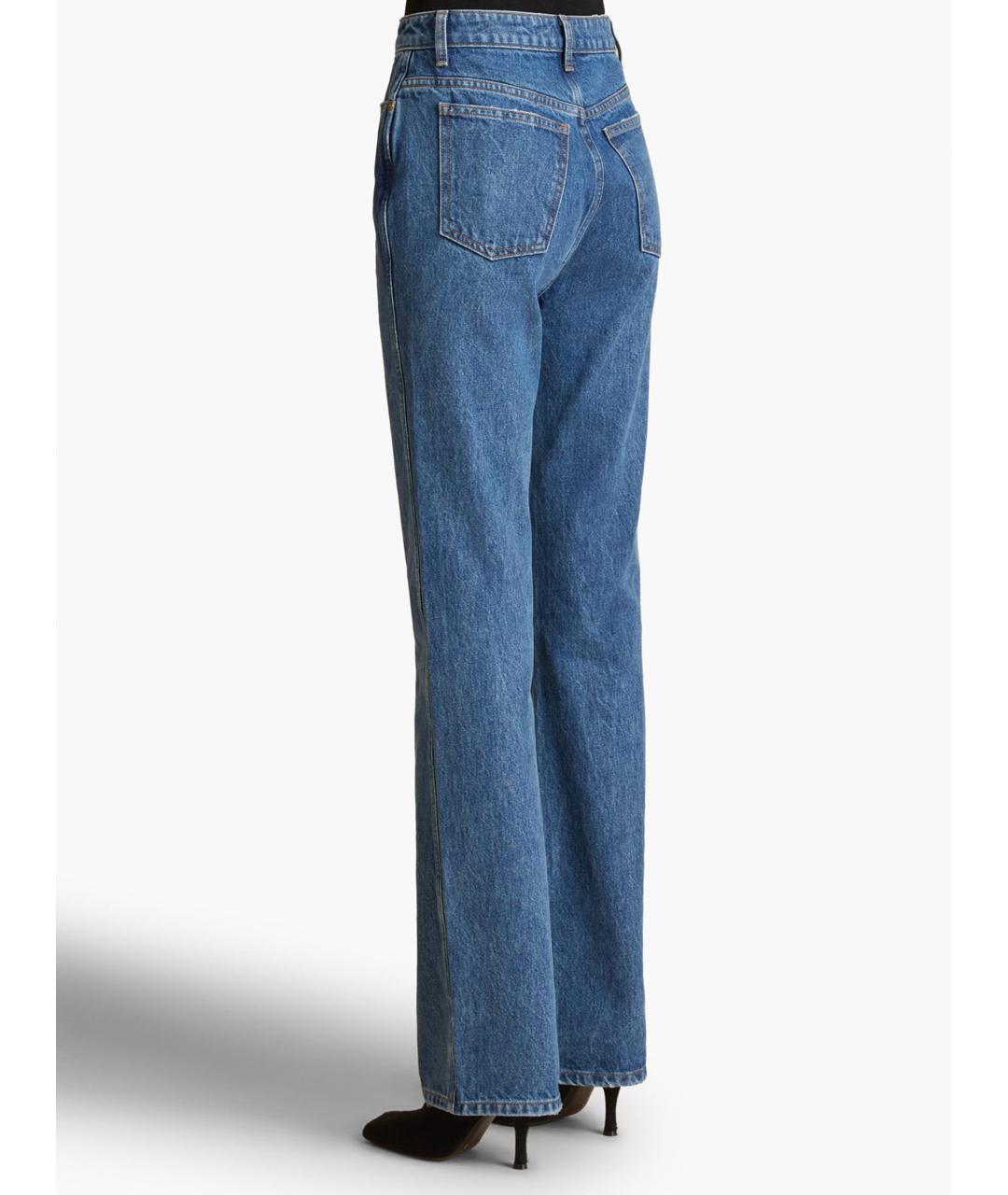 KHAITE Синие хлопковые прямые джинсы, фото 4