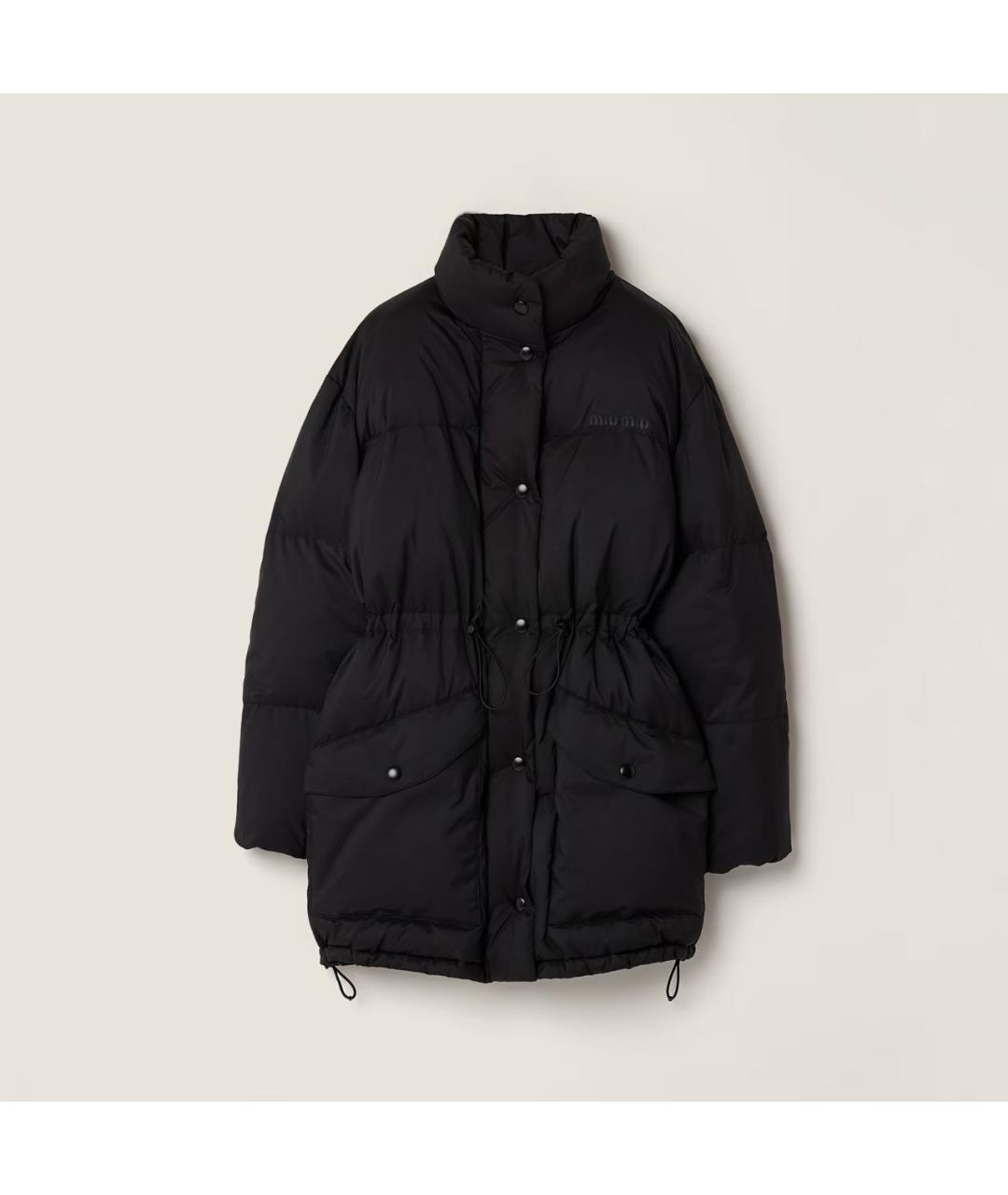 MIU MIU Черный полиэстеровый пуховик, фото 6