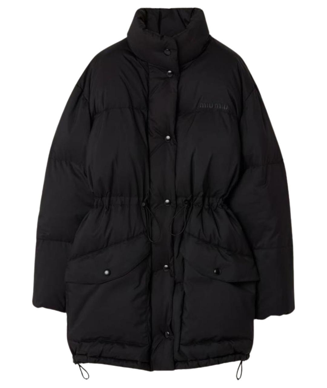 MIU MIU Черный полиэстеровый пуховик, фото 1
