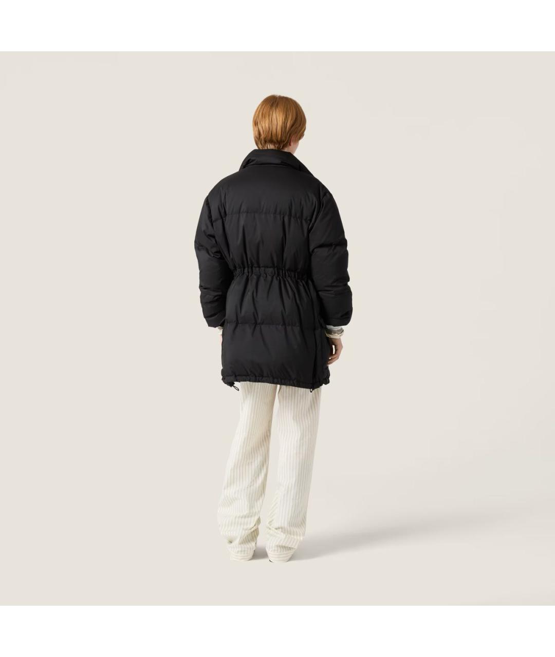 MIU MIU Черный полиэстеровый пуховик, фото 3