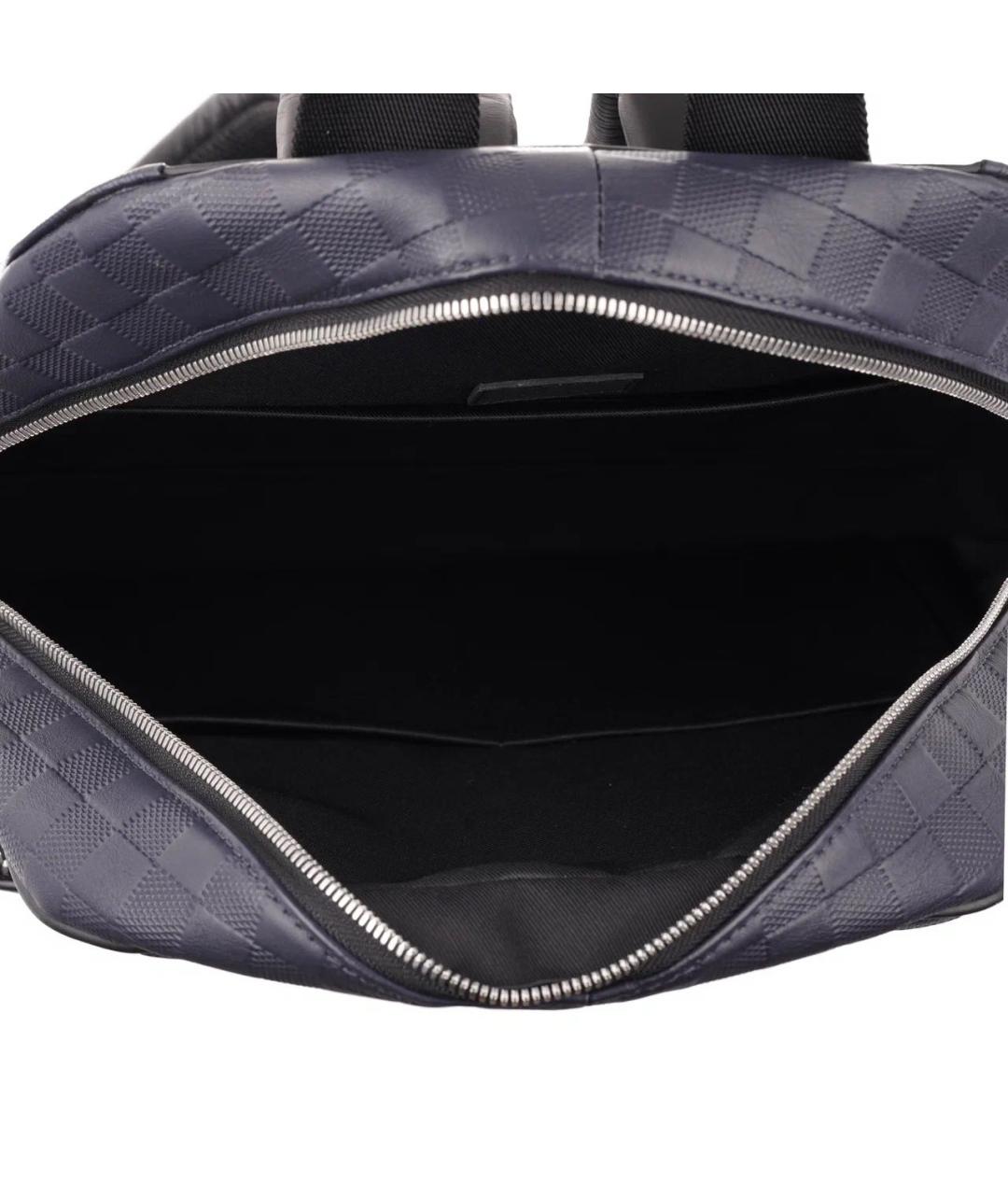 LOUIS VUITTON Темно-синий кожаный рюкзак, фото 6