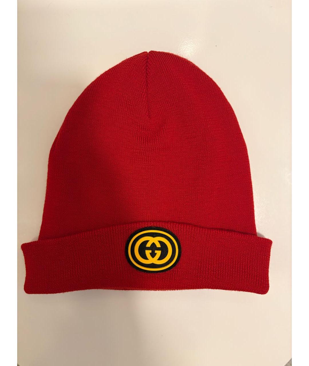 GUCCI Красная шерстяная шапка, фото 5