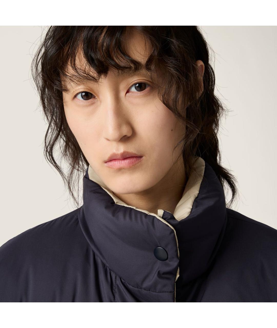 MIU MIU Синий полиэстеровый пуховик, фото 4