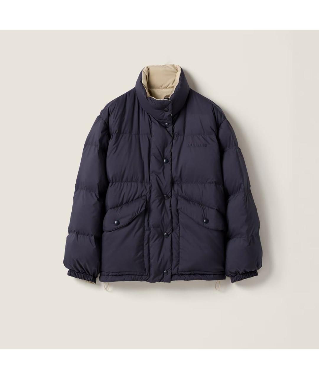 MIU MIU Синий полиэстеровый пуховик, фото 7