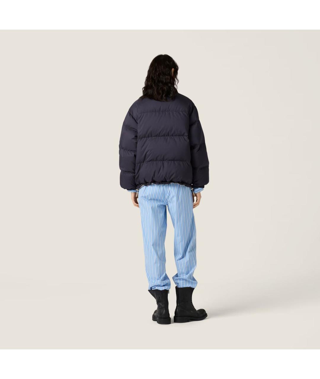 MIU MIU Синий полиэстеровый пуховик, фото 3