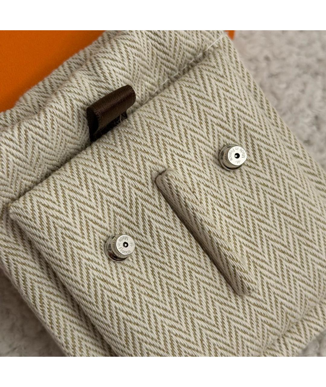 HERMES Коричневые металлические серьги, фото 3