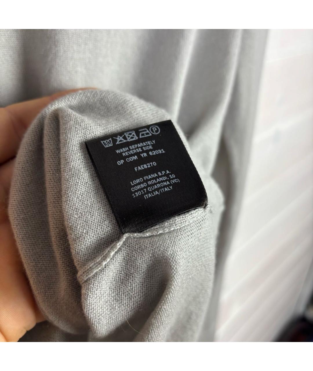 LORO PIANA Бежевый кашемировый джемпер / свитер, фото 7