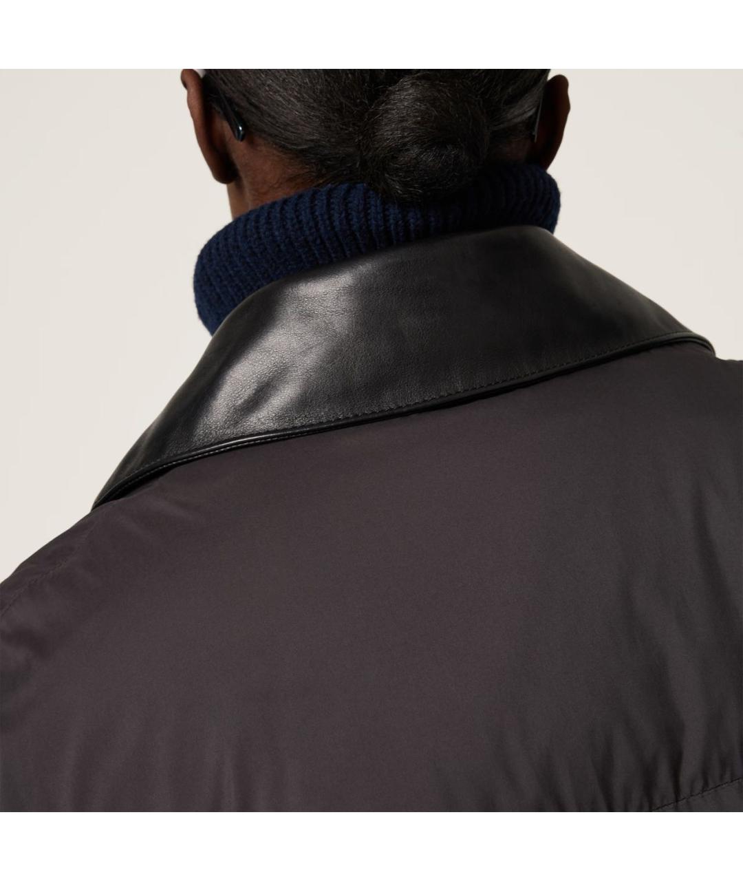 MIU MIU Черный полиэстеровый пуховик, фото 5