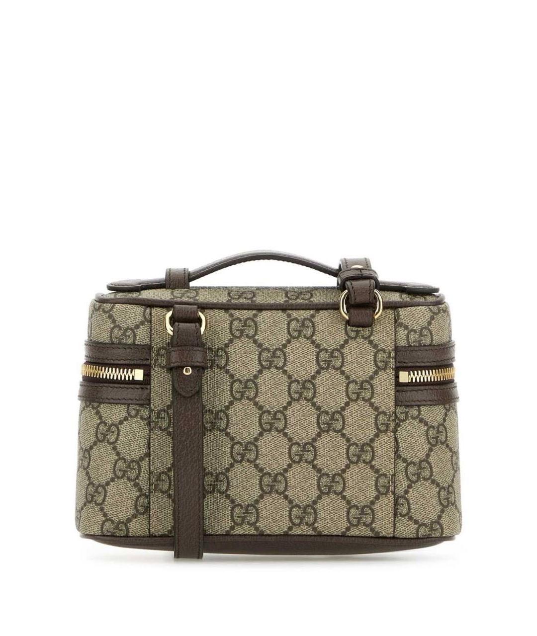 GUCCI Коричневая кожаная сумка с короткими ручками, фото 2