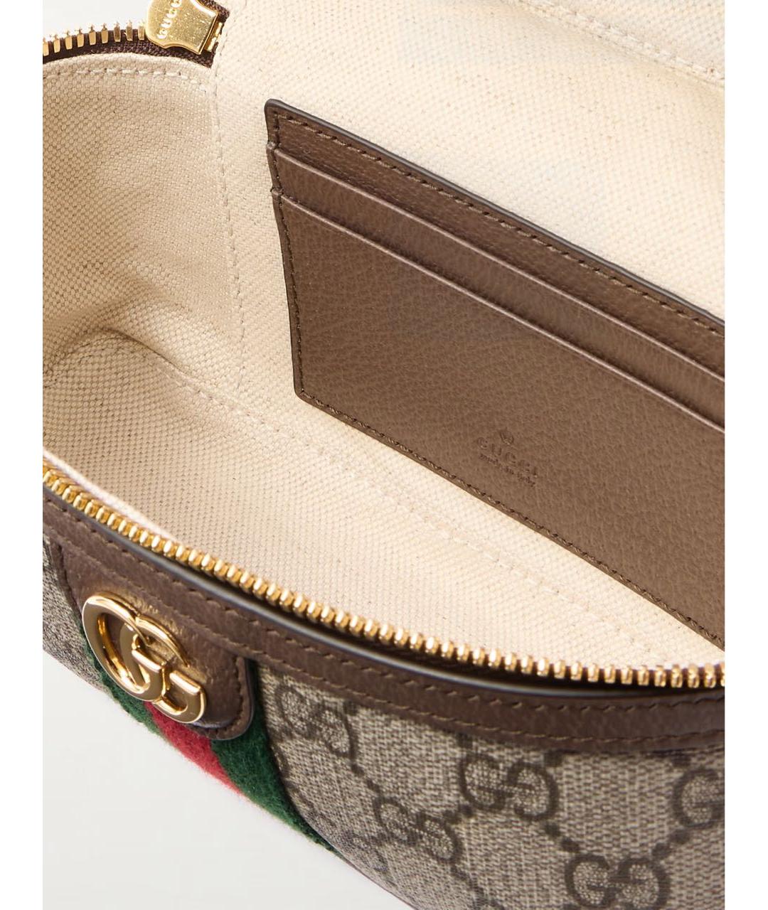 GUCCI Коричневая кожаная сумка с короткими ручками, фото 3