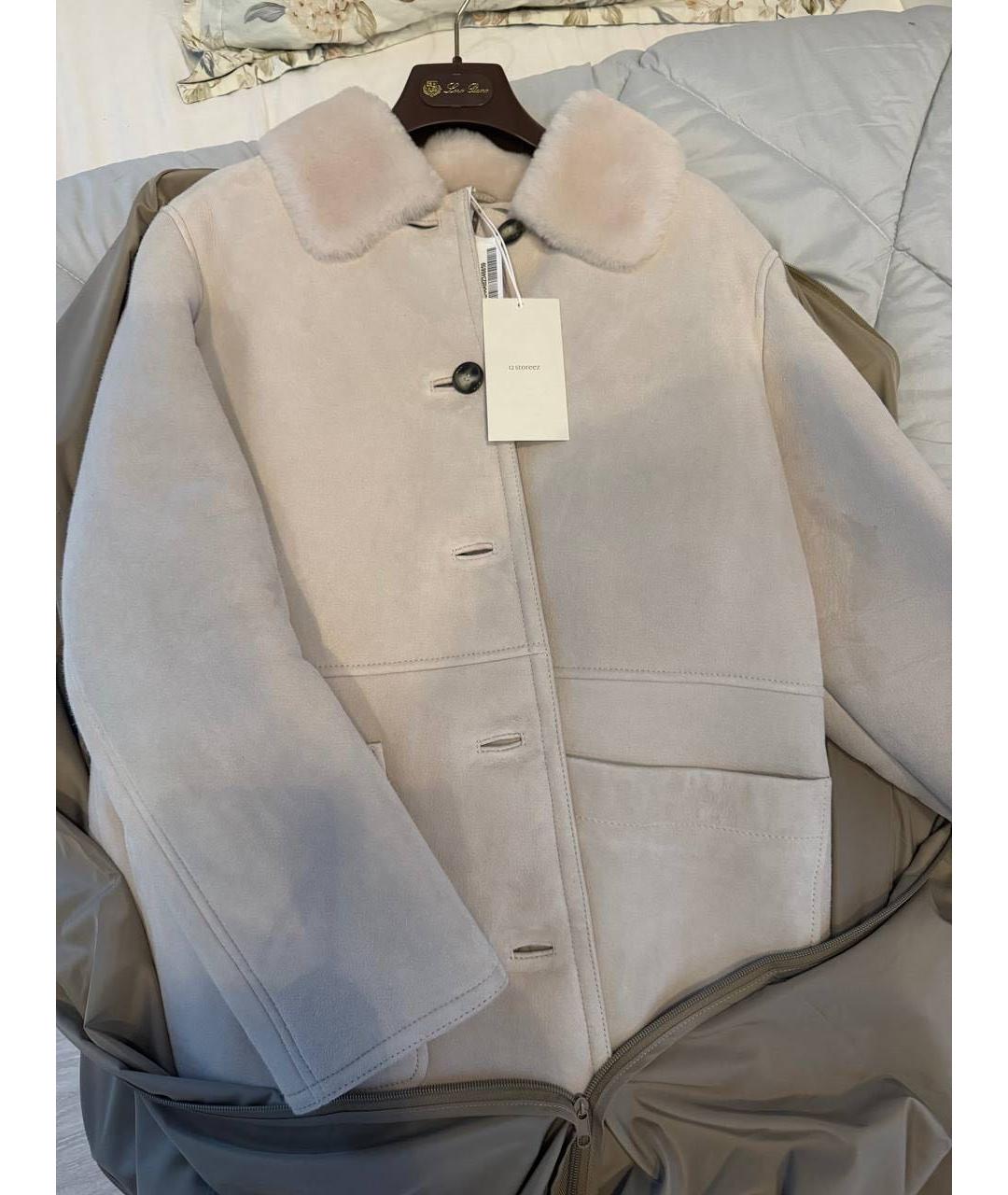 12 STOREEZ Бежевая меховая дубленка, фото 5