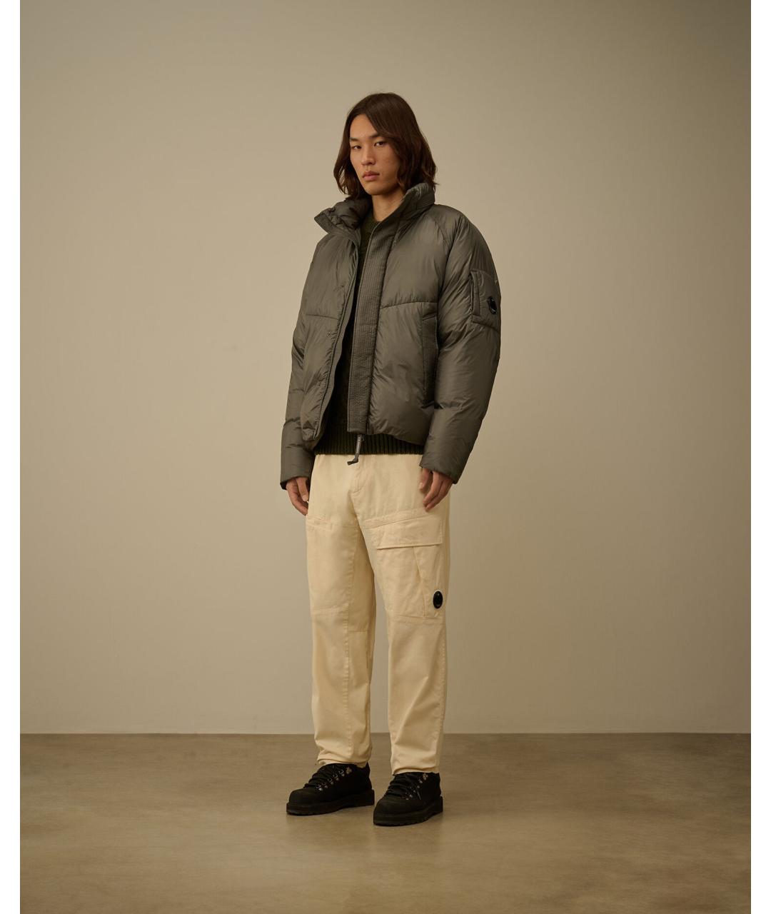 CP COMPANY Серый полиамидовый пуховик, фото 3