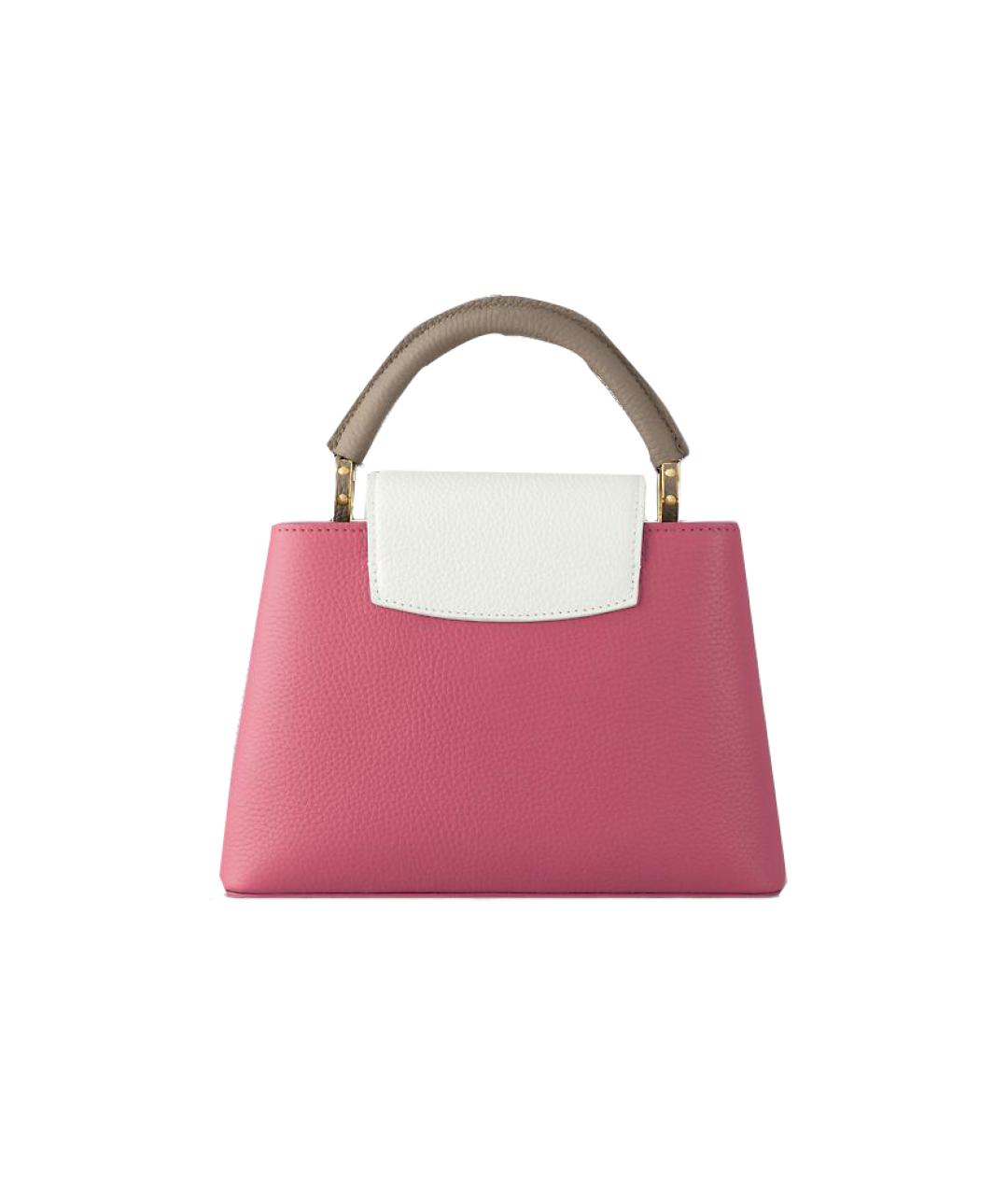 LOUIS VUITTON Розовая кожаная сумка с короткими ручками, фото 3