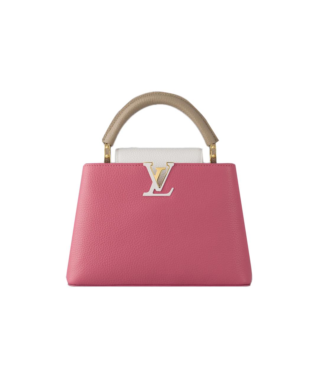 LOUIS VUITTON Розовая кожаная сумка с короткими ручками, фото 1