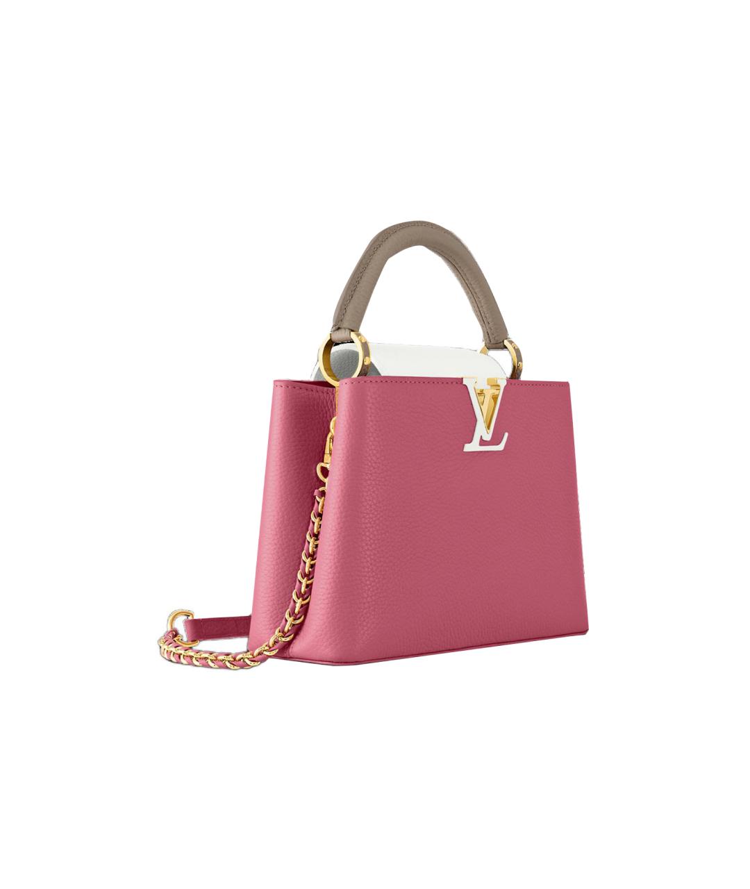 LOUIS VUITTON Розовая кожаная сумка с короткими ручками, фото 2