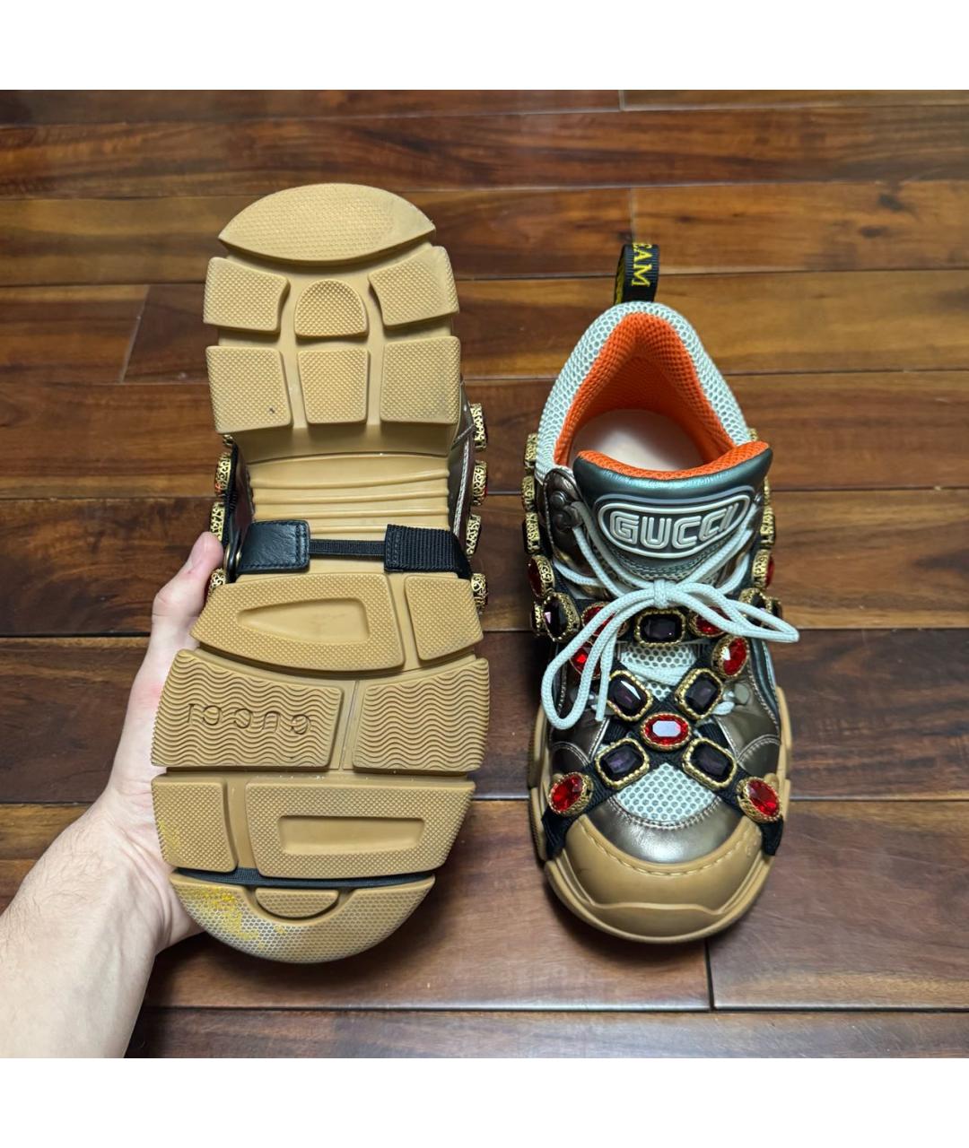 GUCCI Мульти текстильные кроссовки, фото 4