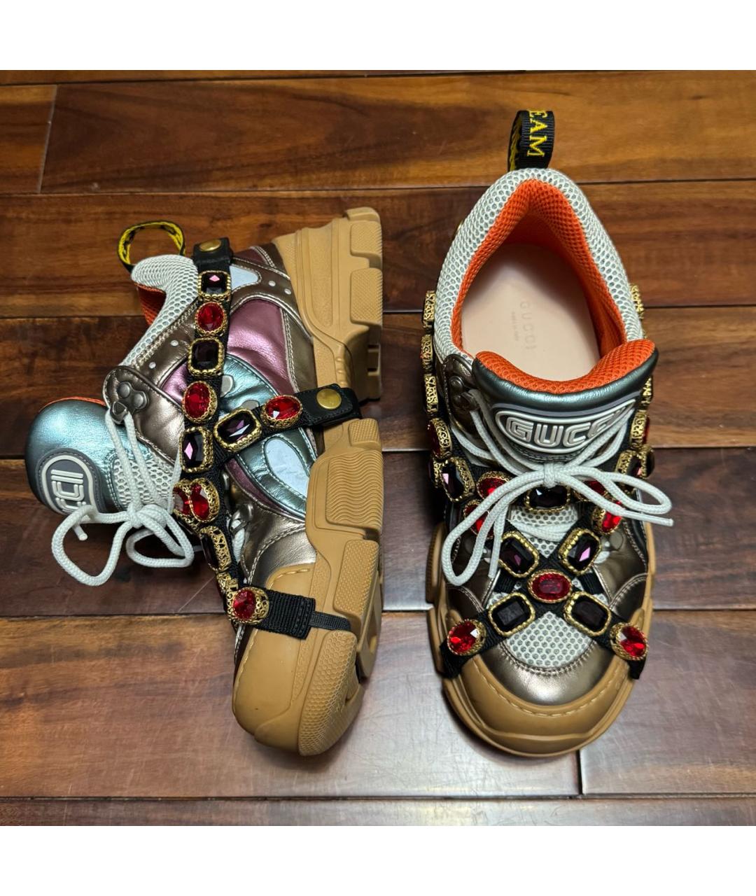 GUCCI Мульти текстильные кроссовки, фото 3