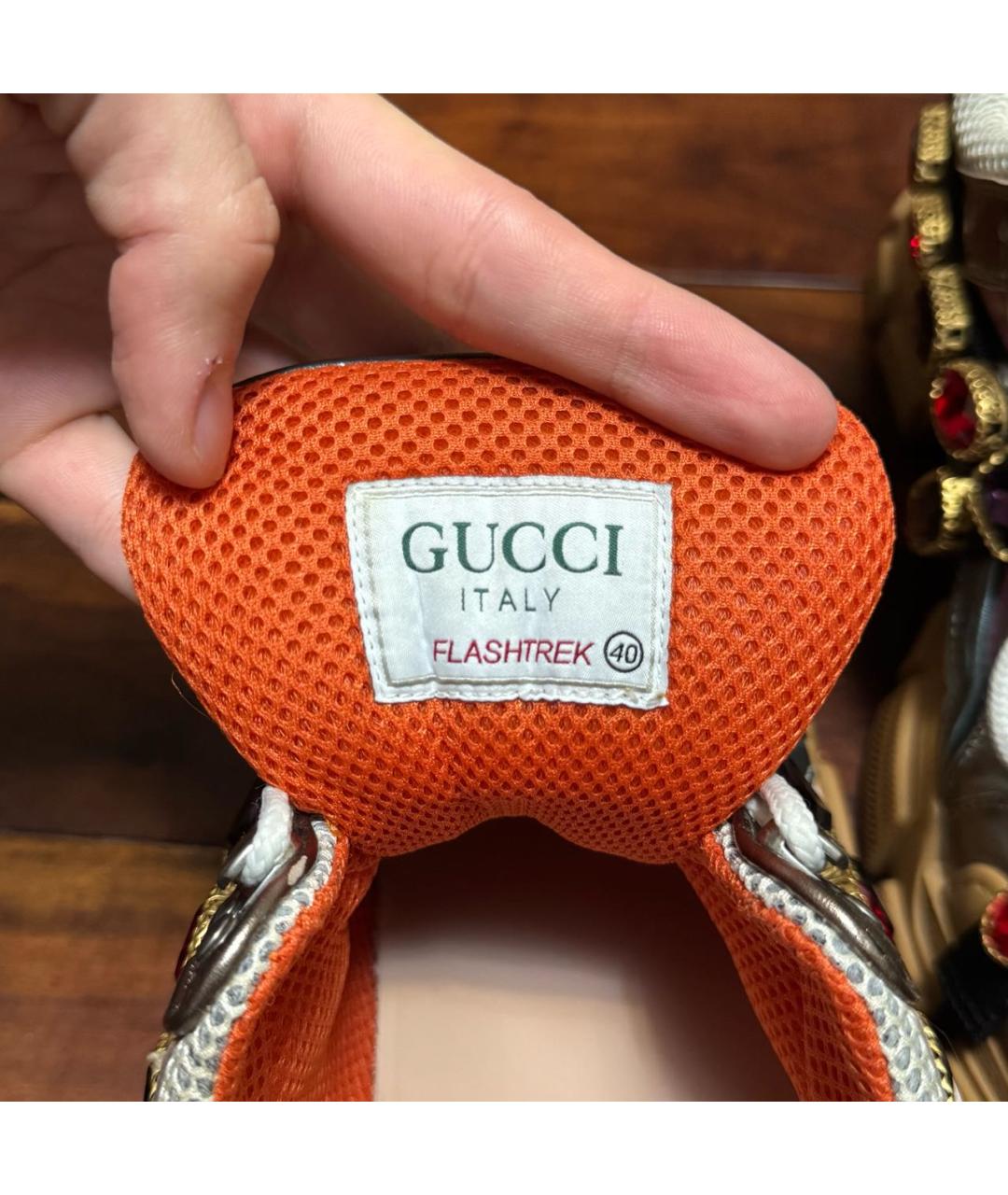 GUCCI Мульти текстильные кроссовки, фото 5