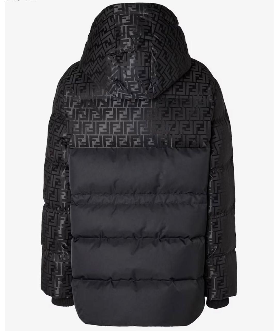 FENDI Черный полиэстеровый пуховик, фото 2