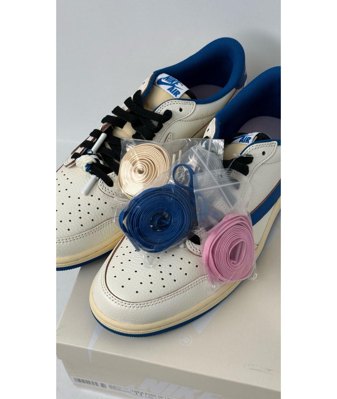 JORDAN Белые кожаные низкие кроссовки / кеды, фото 6