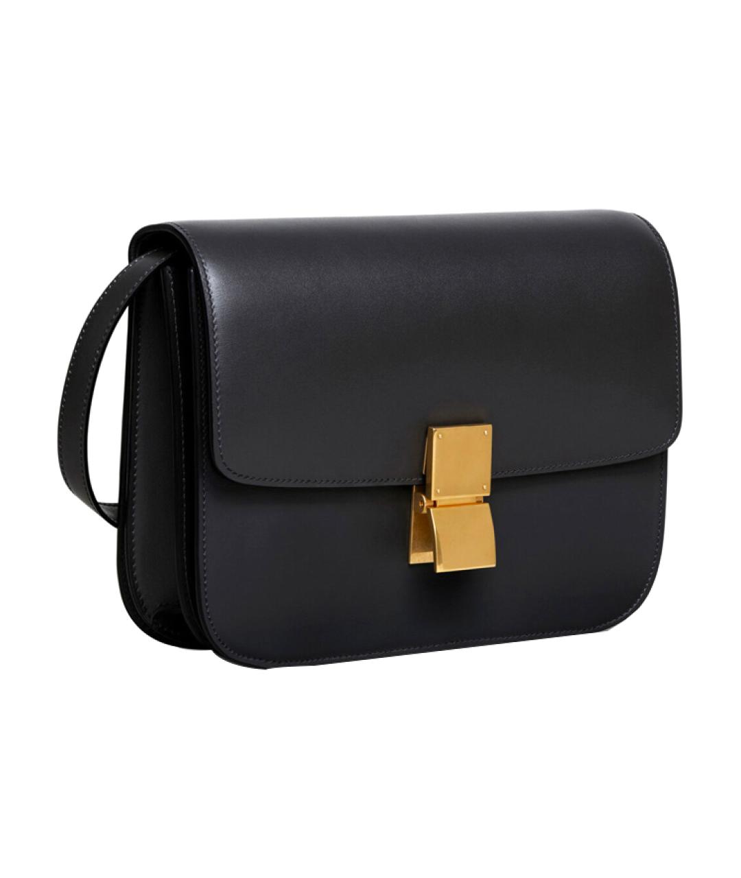 CELINE Черная кожаная сумка через плечо, фото 2