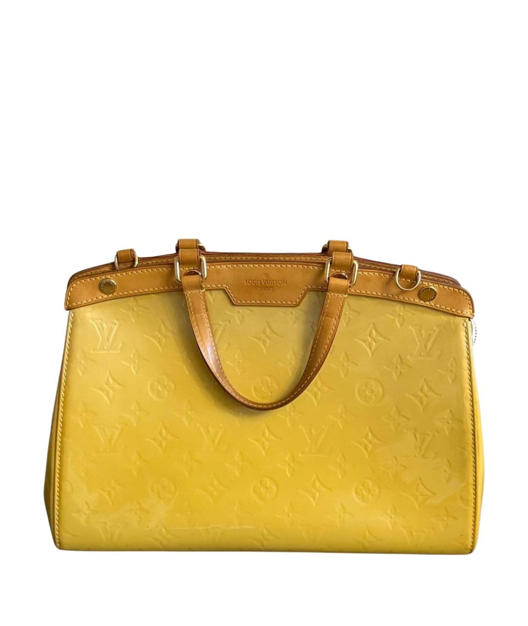 LOUIS VUITTON Желтая сумка тоут из лакированной кожи, фото 1