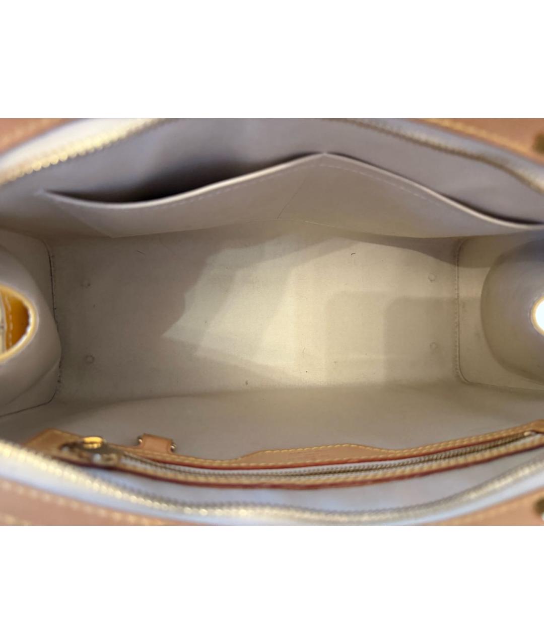 LOUIS VUITTON Желтая сумка тоут из лакированной кожи, фото 4