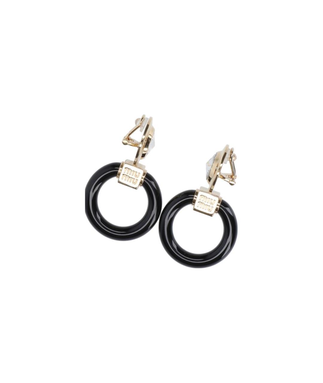 MIU MIU Черные серьги, фото 1