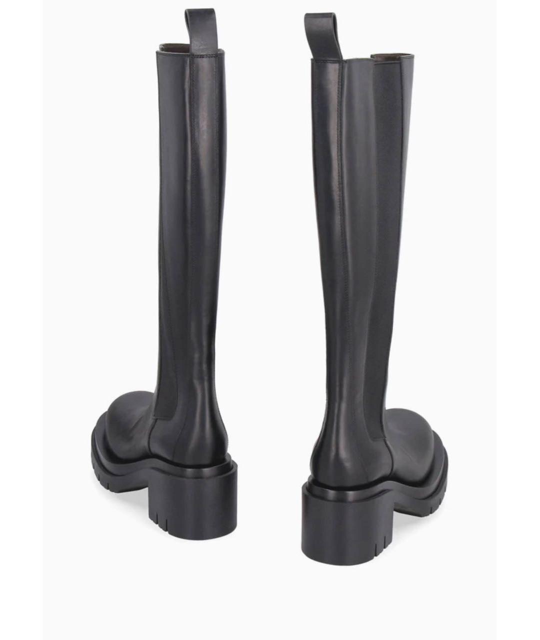 BOTTEGA VENETA Черные кожаные сапоги, фото 4