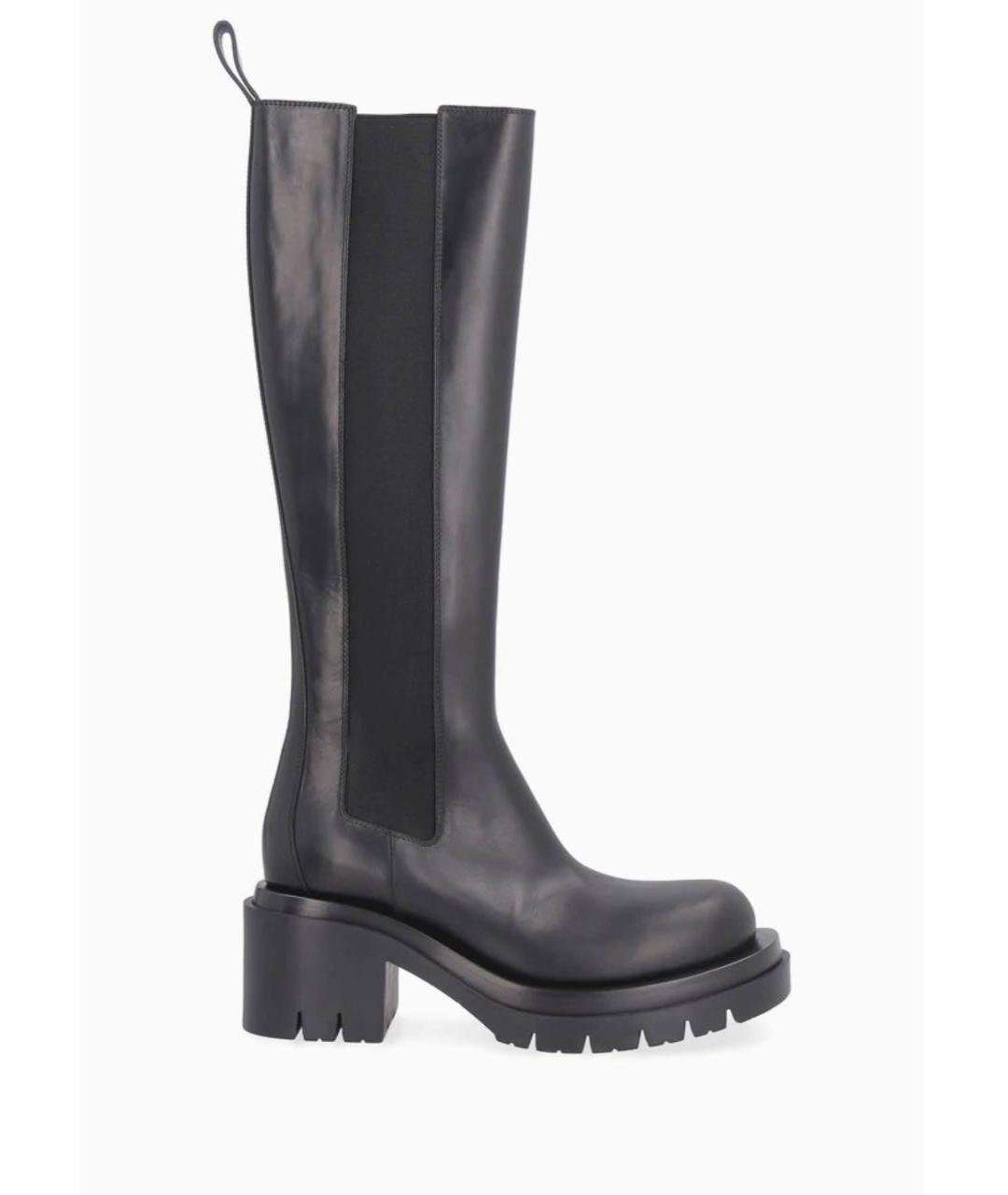 BOTTEGA VENETA Черные кожаные сапоги, фото 5