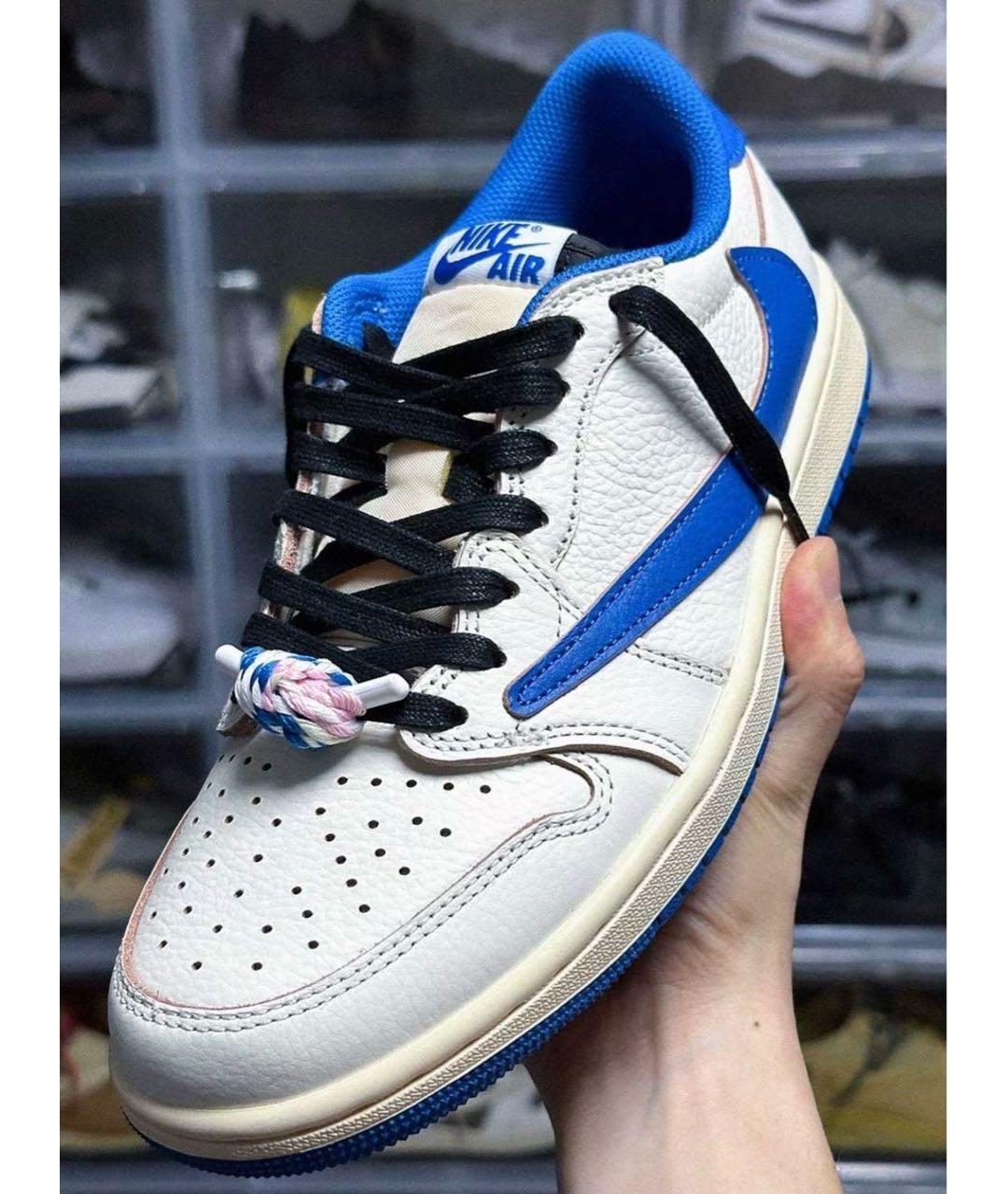 JORDAN Бежевые кожаные кроссовки, фото 2