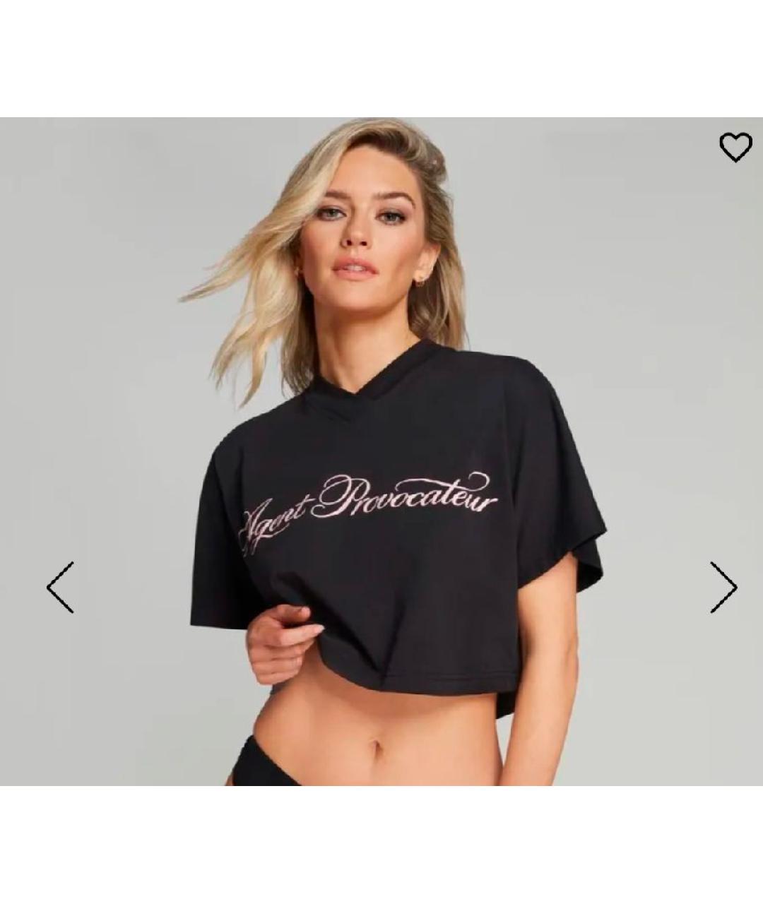 AGENT PROVOCATEUR Черная хлопковая футболка, фото 4