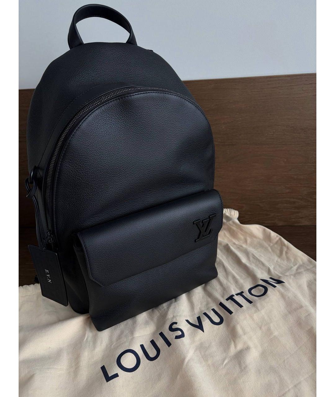 LOUIS VUITTON Черный кожаный рюкзак, фото 6