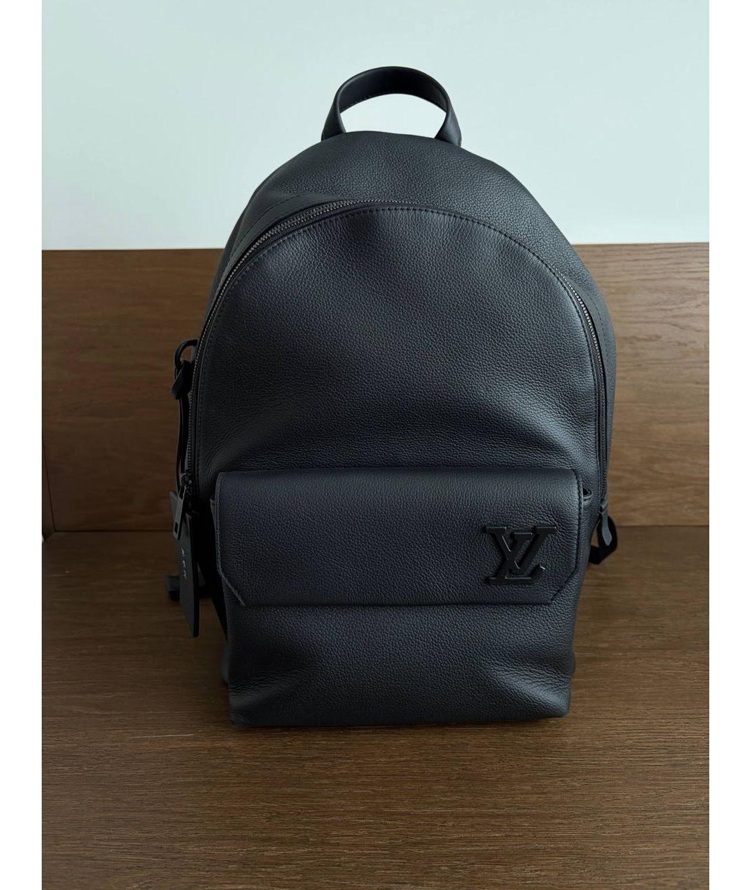 LOUIS VUITTON Черный кожаный рюкзак, фото 7