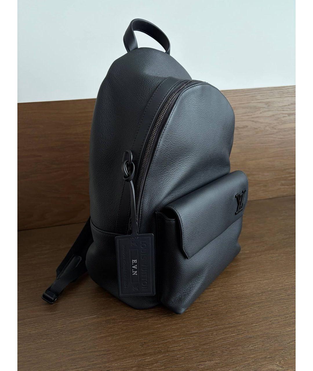 LOUIS VUITTON Черный кожаный рюкзак, фото 2