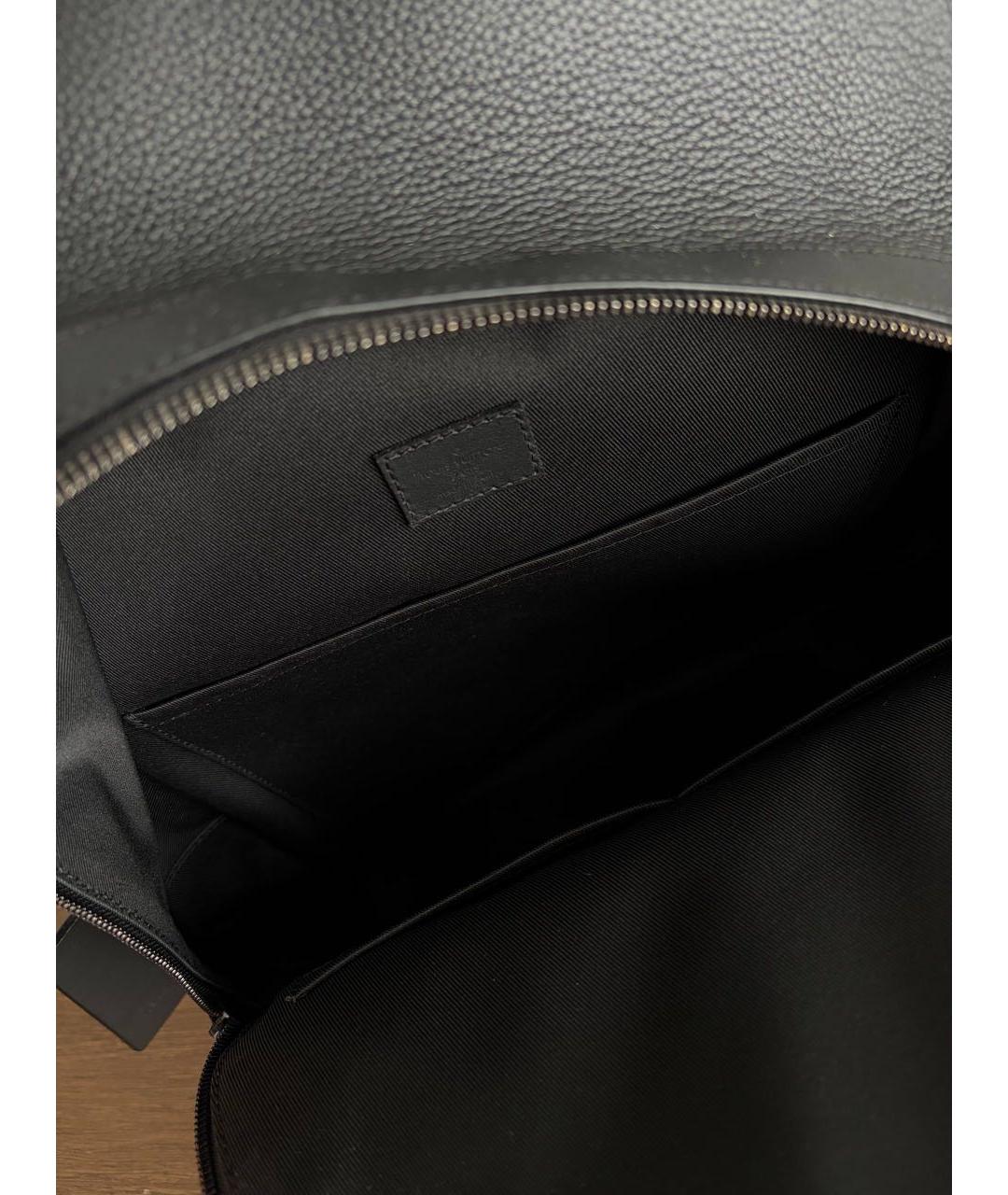 LOUIS VUITTON Черный кожаный рюкзак, фото 4