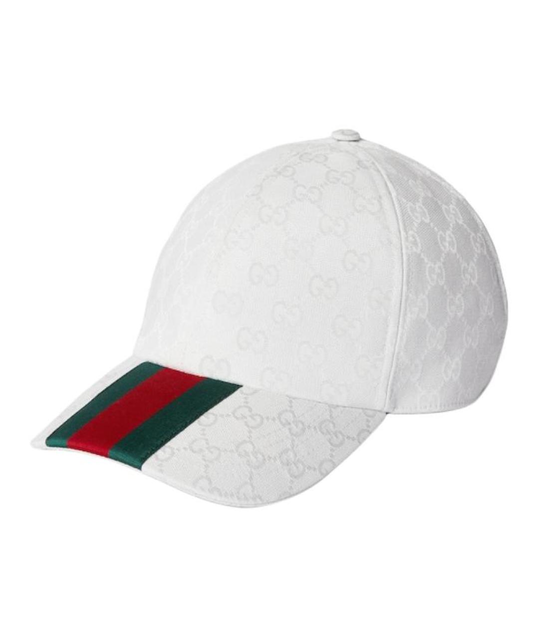GUCCI Белая хлопковая кепка/бейсболка, фото 1