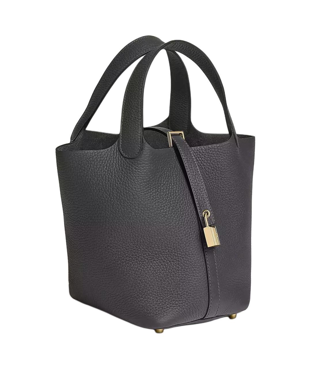 HERMES Серая кожаная сумка через плечо, фото 2