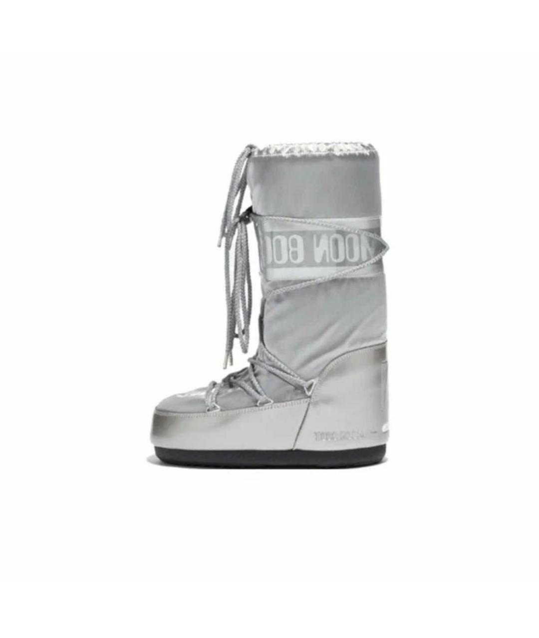 MOON BOOT Серебряные ботинки, фото 6