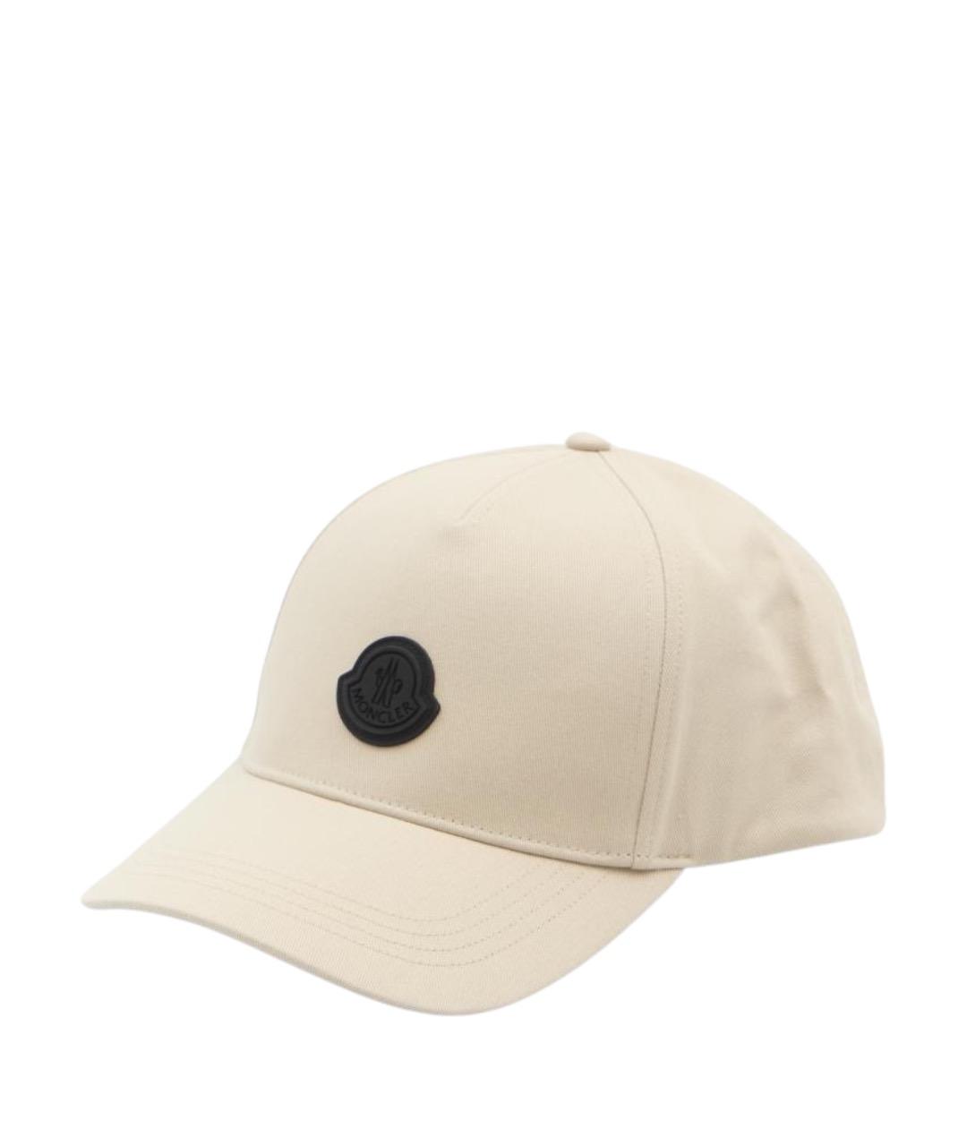 MONCLER Бежевая хлопковая кепка/бейсболка, фото 1