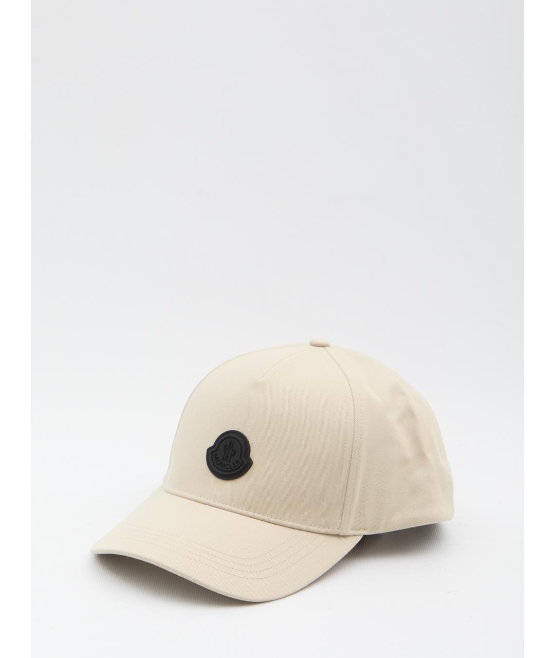 MONCLER Бежевая хлопковая кепка/бейсболка, фото 3