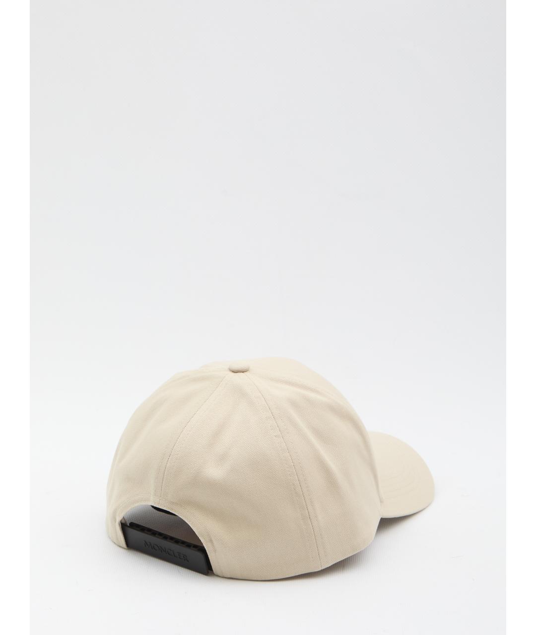 MONCLER Бежевая хлопковая кепка/бейсболка, фото 2
