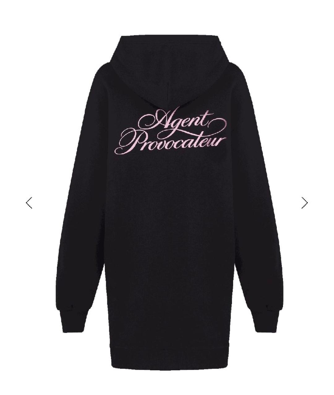 AGENT PROVOCATEUR Черное хлопковое повседневное платье, фото 2