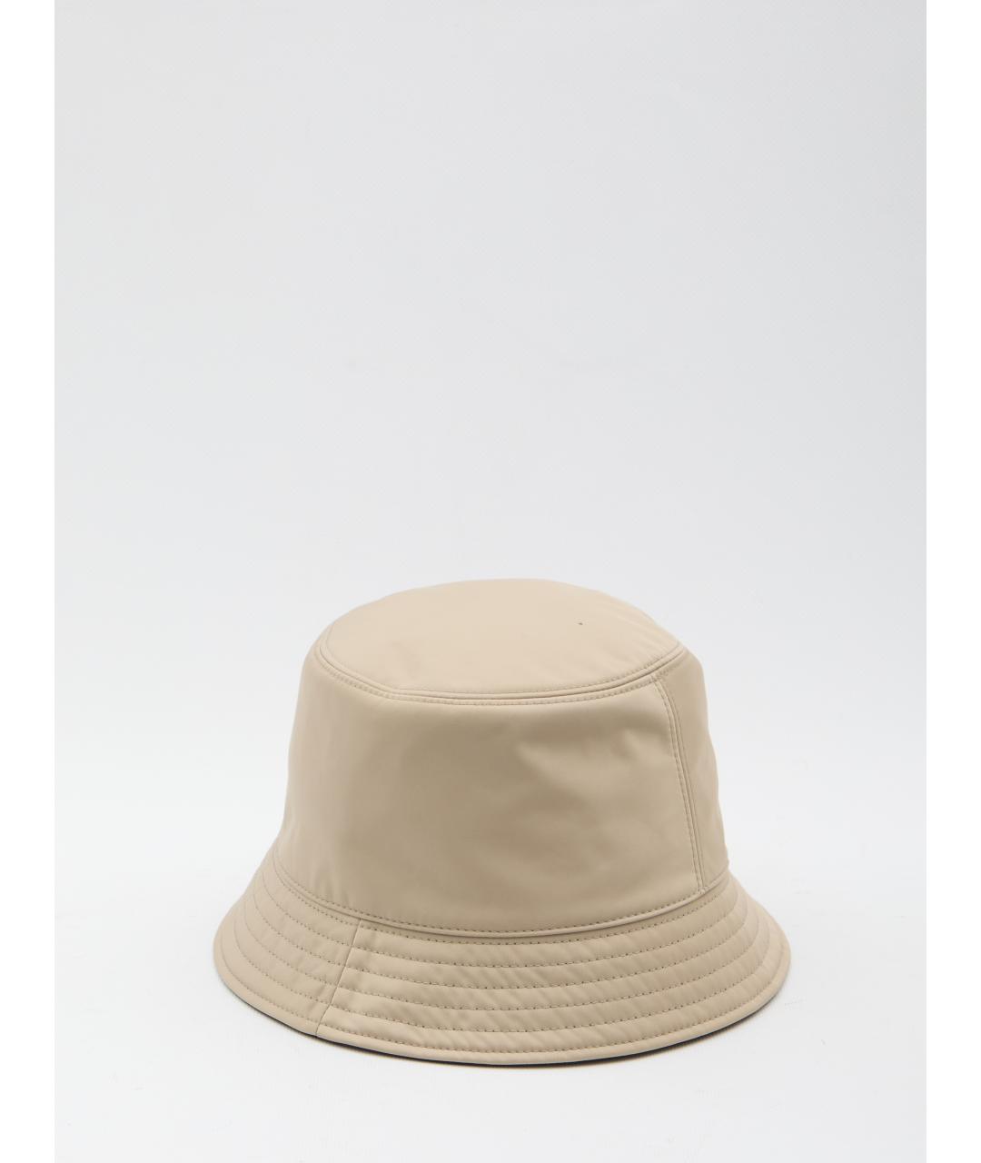 MONCLER Бежевая синтетическая кепка, фото 2