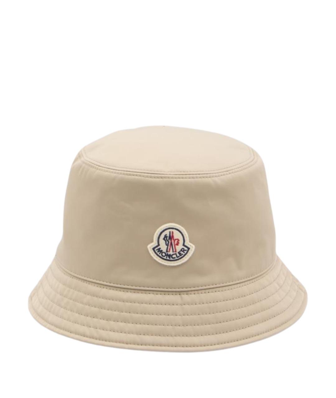 MONCLER Бежевая синтетическая кепка, фото 1