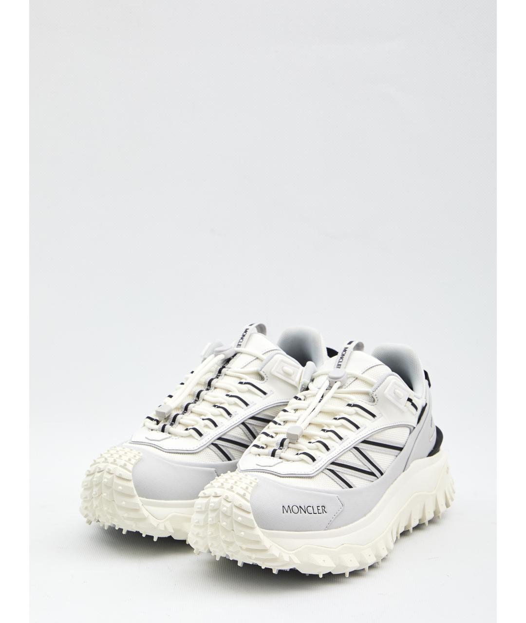 MONCLER Серые синтетические низкие кроссовки / кеды, фото 2
